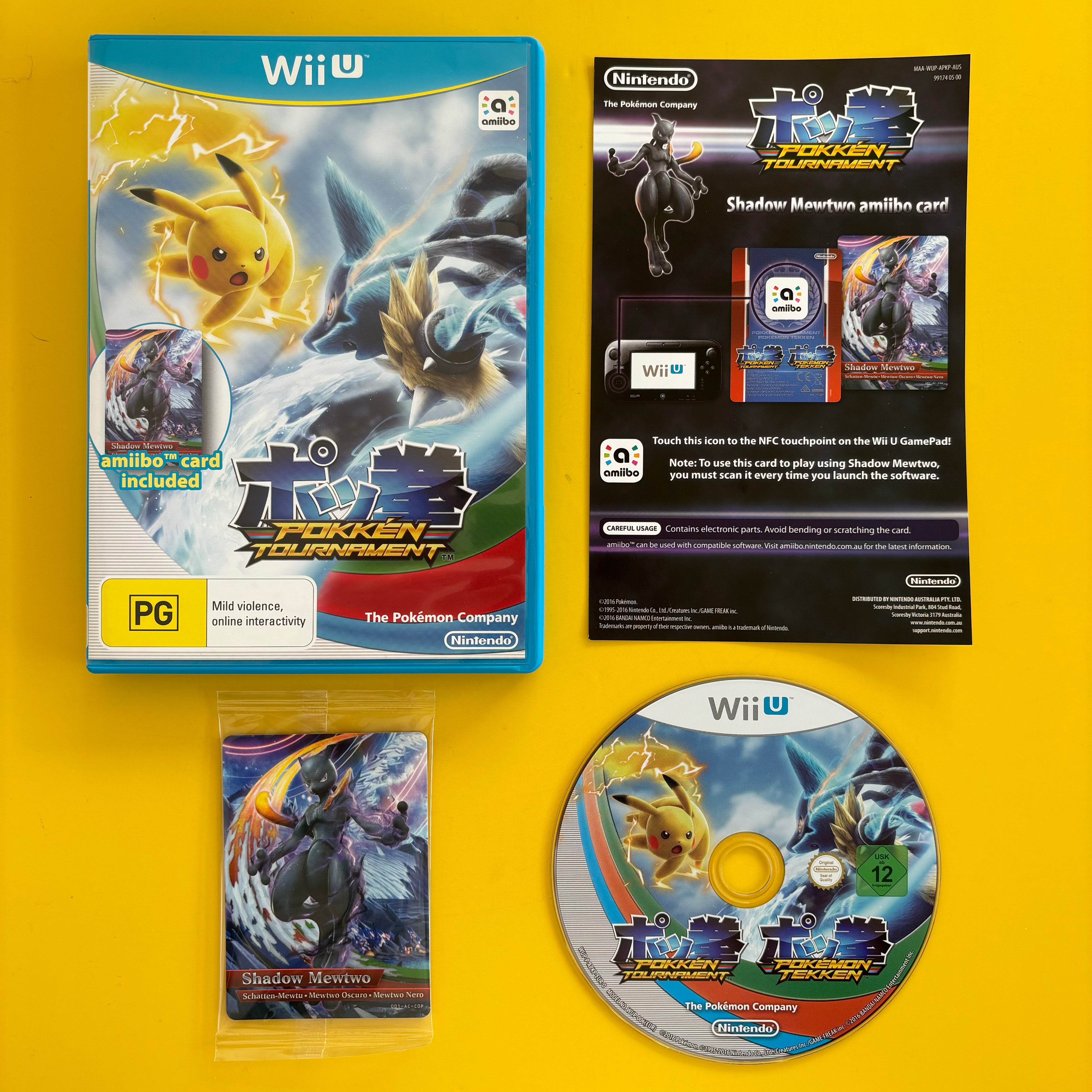 Buy Wii U Pokken Tournament with Sealed Shadow Mewtwo Amiibo