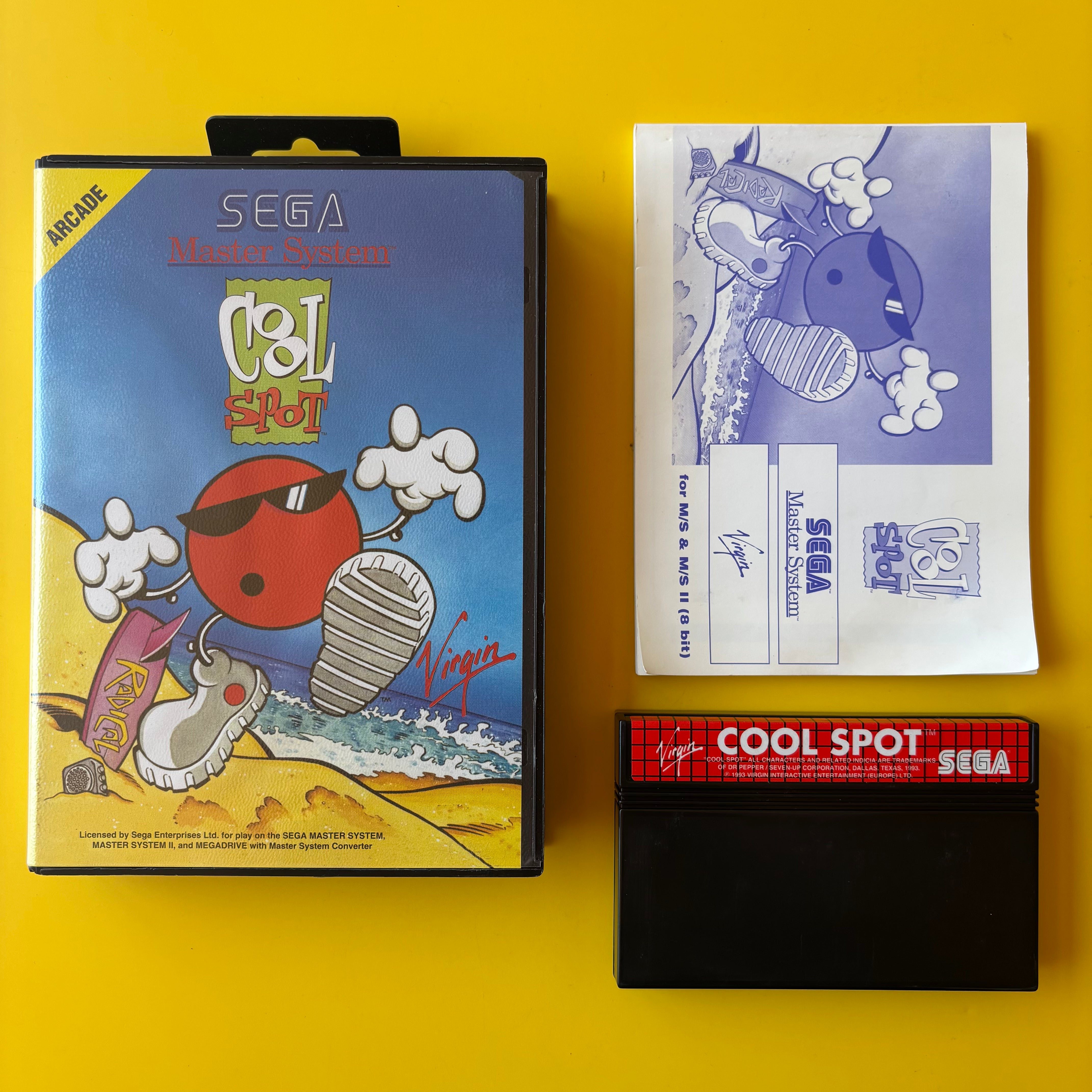 Jeu Cool Spot - Sega Master System - Bon état - Version Complète Avec Instructions