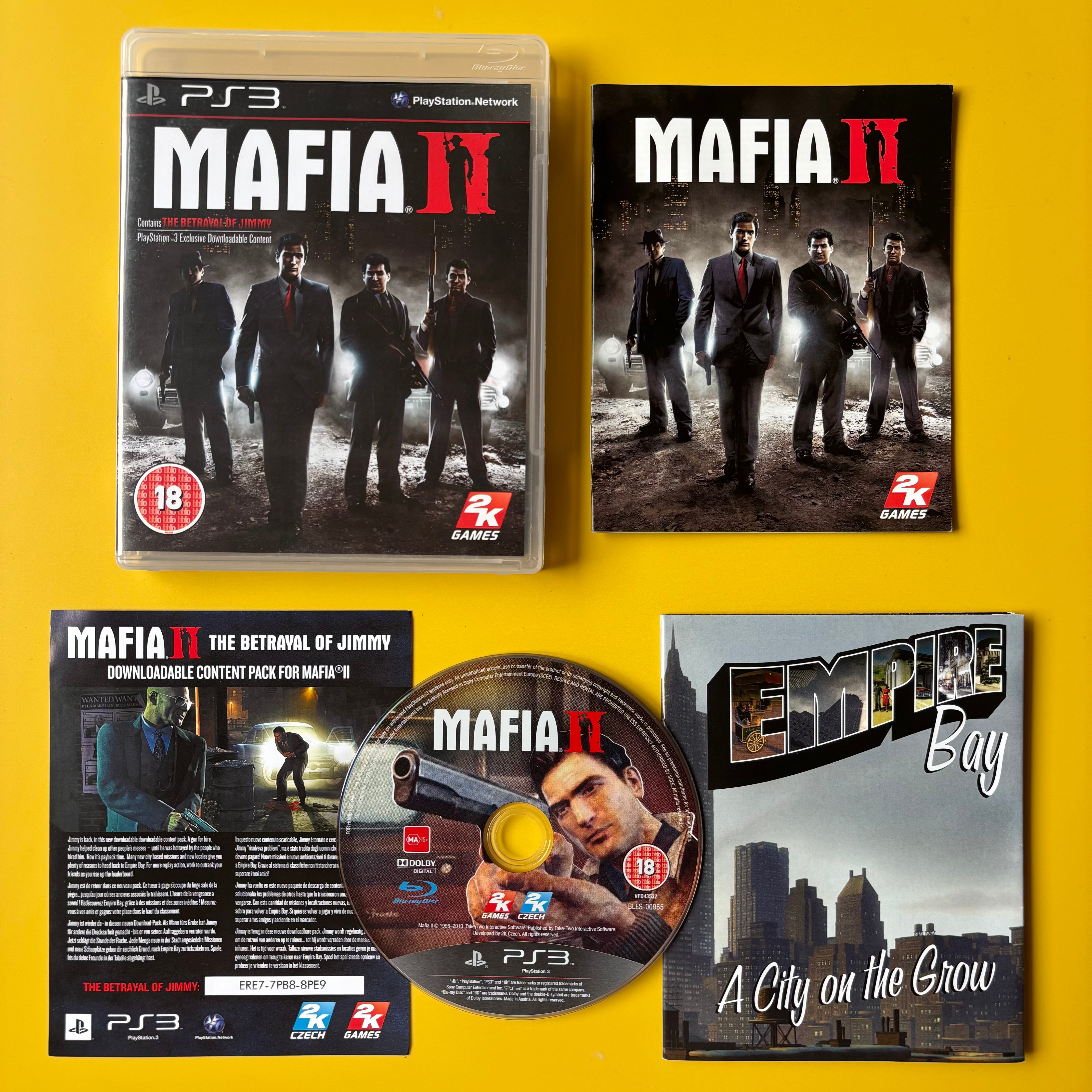 Jeu PS3 Mafia II – PAL – Complet Et En Bon état – Action Aventure – PEGI 18