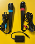 PS2 - SingStar Pop + 2 x Microphones + USB Converter