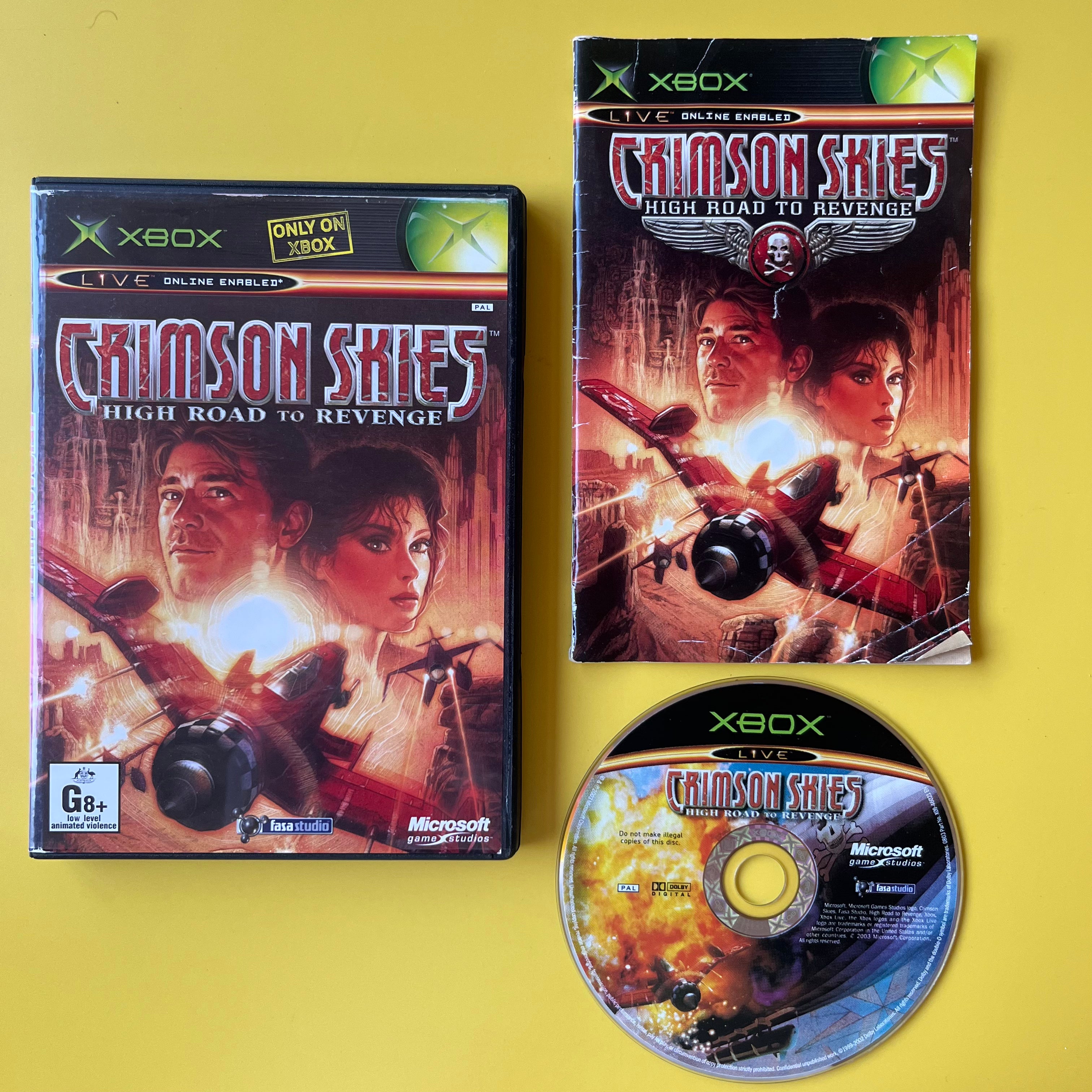 Jeu Crimson Skies: High Road To Revenge Complet - Xbox Classic (1ère Génération), Version FR, Très Bon état