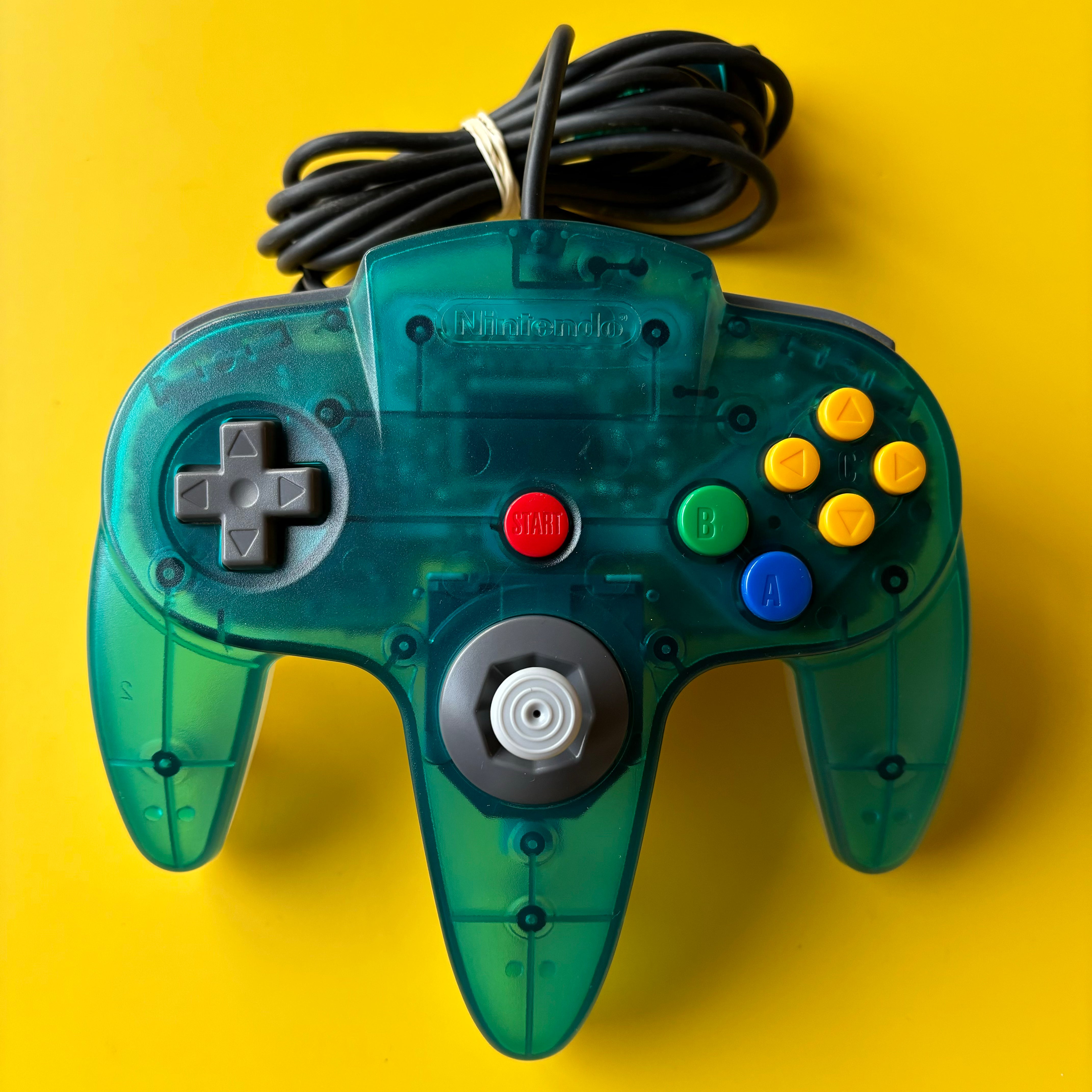 Nintendo 64 - Controller - Ice Blue Grey Backing - New Joystick
