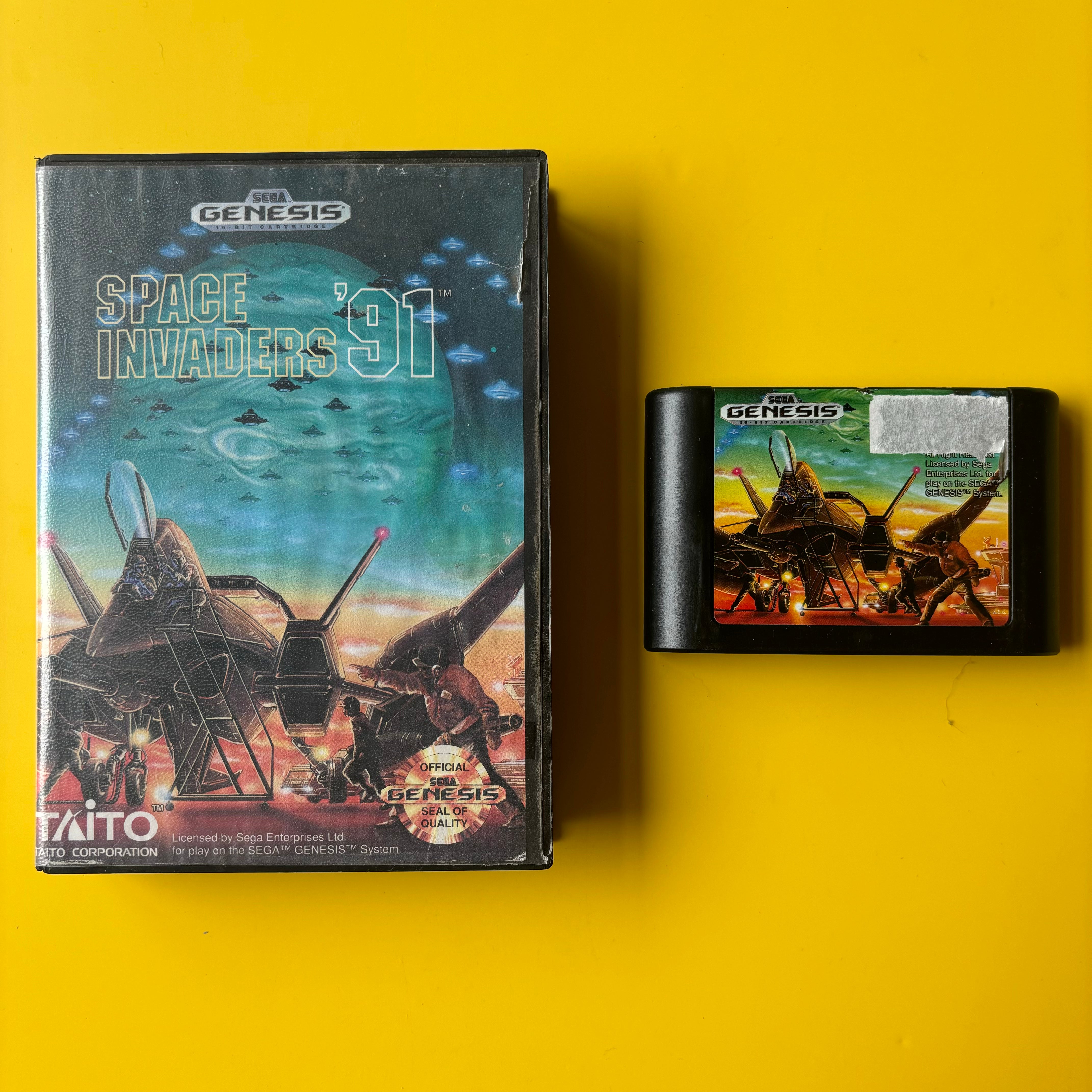 SPACE INVADERS 90 Per Sega Mega Drive - NTSC-J (Giappone) - Cartuccia E Custodia In Condizioni Accettabili